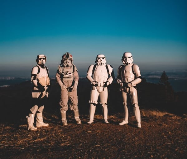 People dressed as storm troopers